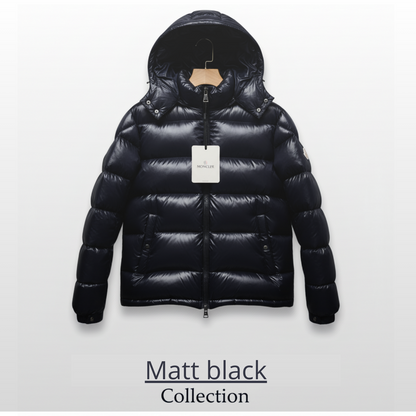 Dark Blue Premium Puffer Jacket with Hood