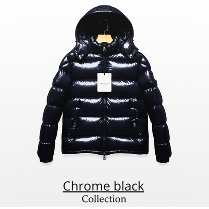 Dark Blue Premium Puffer Jacket with Hood